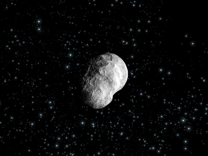 Impresión artística del asteroide 21 Lutetia.
