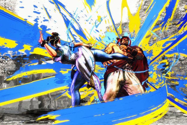 Chun Li kicks Ryu in Street Fighter 6.