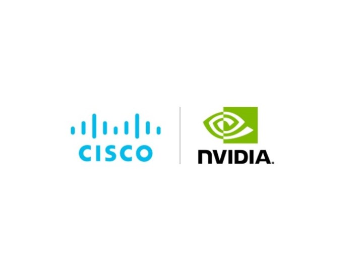 Cisco- und NVIDIA-Logos auf weißem Hintergrund.