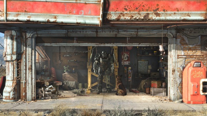 Power armor suit in Fallout 4.