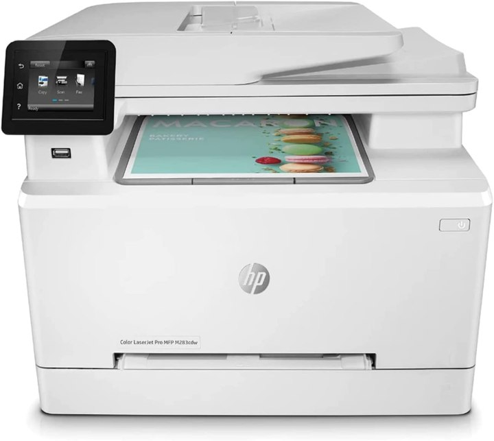 The HP Laserjet Pro MFP M283cdw printer.