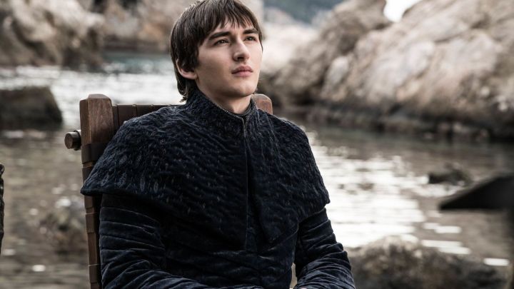 Bran Stark looking up with a stoic expresison on his face in Game of Thrones.