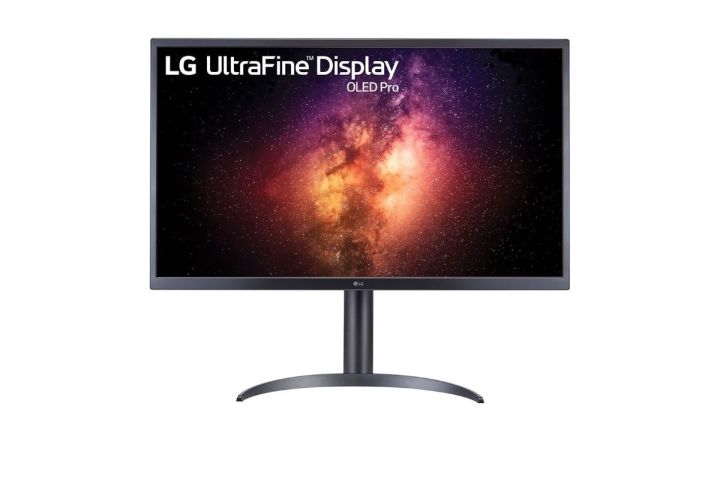 LG Ultrafine EP950-B adalah monitor OLED tingkat profesional berukuran 27 inci kali 32 inci.