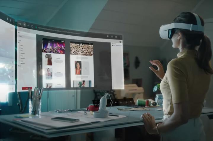 A next-generation parallax meta simulation of virtual reality glasses.