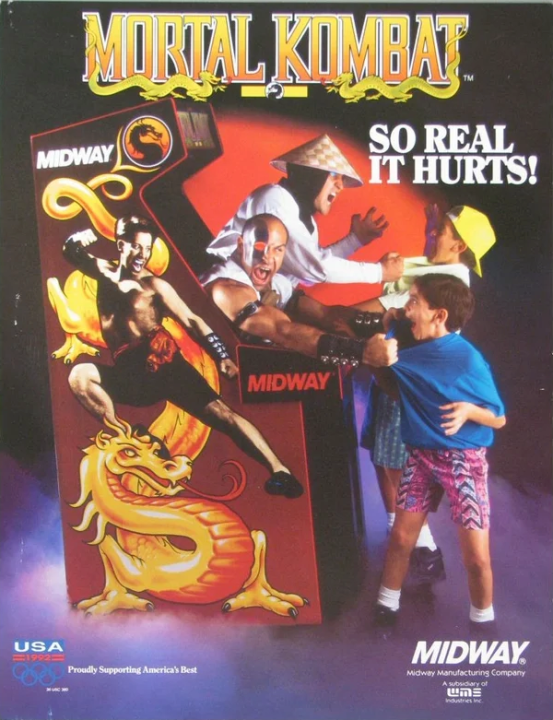 una pubblicità per Mortal Kombat