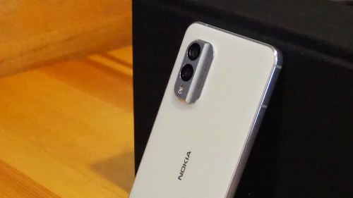 The Nokia X30's camera and rear.