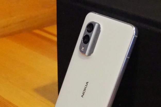 The Nokia X30's camera and rear.