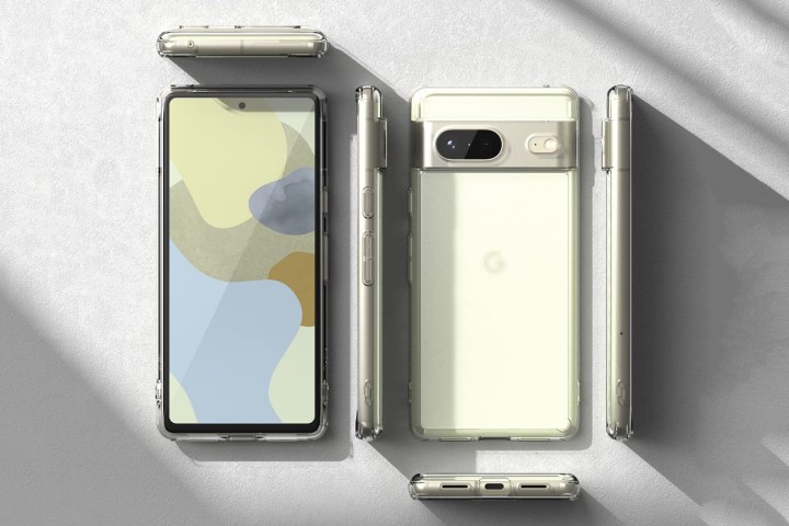 Ringke Fusion Google Pixel 7 case with all angles on the phone.