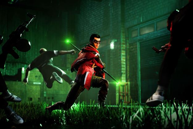 Robin fights the mob in Gotham Knights.
