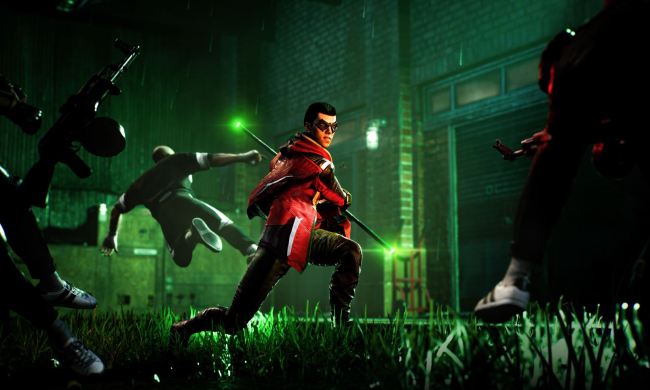 Robin fights the mob in Gotham Knights.