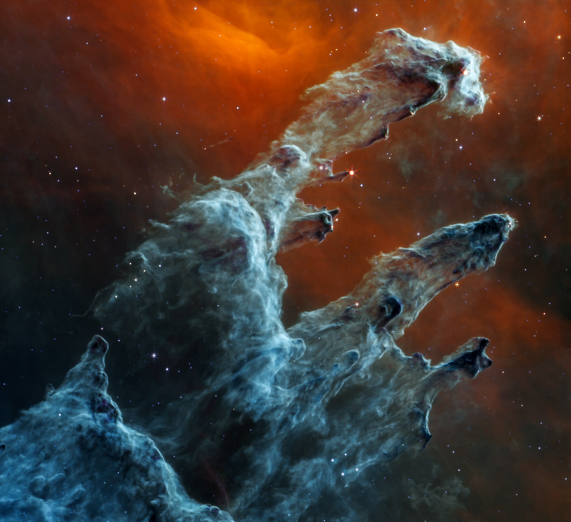 The Pillars of Creation look spooky in new James Webb image