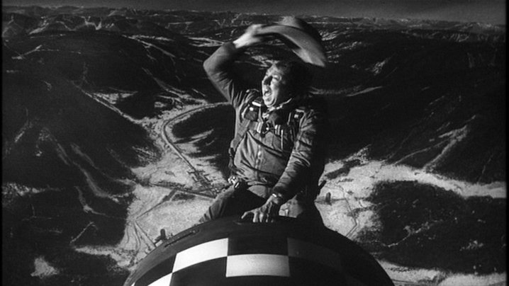 Kong riding an atomic bomb in "Dr. Strangelove."