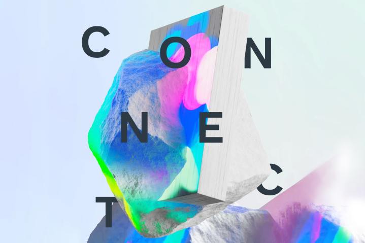 The Meta Connect logo is a bit like a glacier shining with vibrant light.