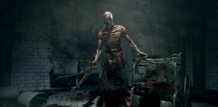 The deranged doctor gets ready to mutilate someone in Outlast