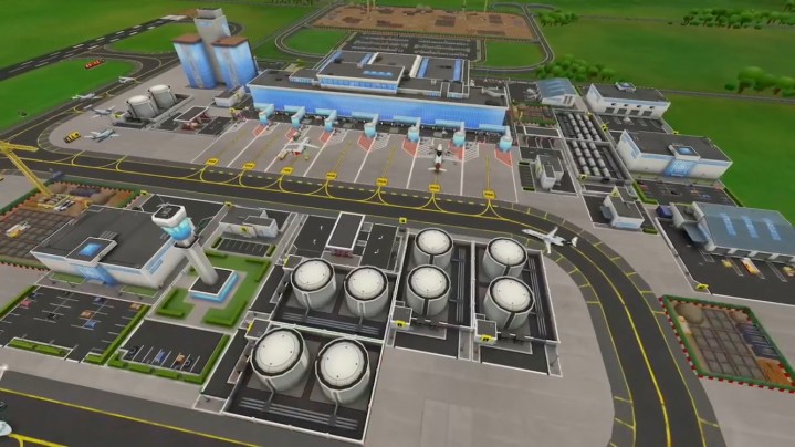 Building an airport in Airport Simulator.