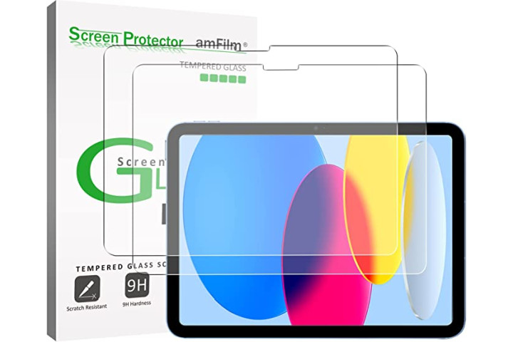 Protector de pantalla de vidrio templado amFilm para Apple iPad (2022).