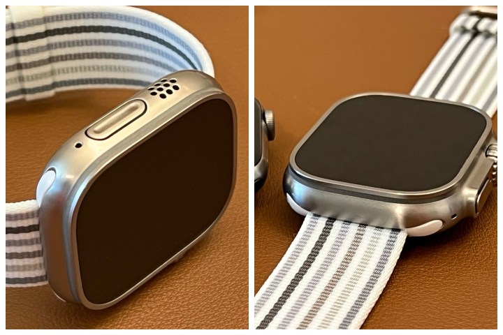 Quitar la pintura del Apple Watch Ultra.