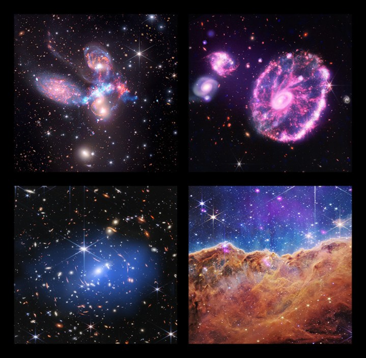 X-rays from Chandra have been combined with infrared data from early publicly-released James Webb Space Telescope images.