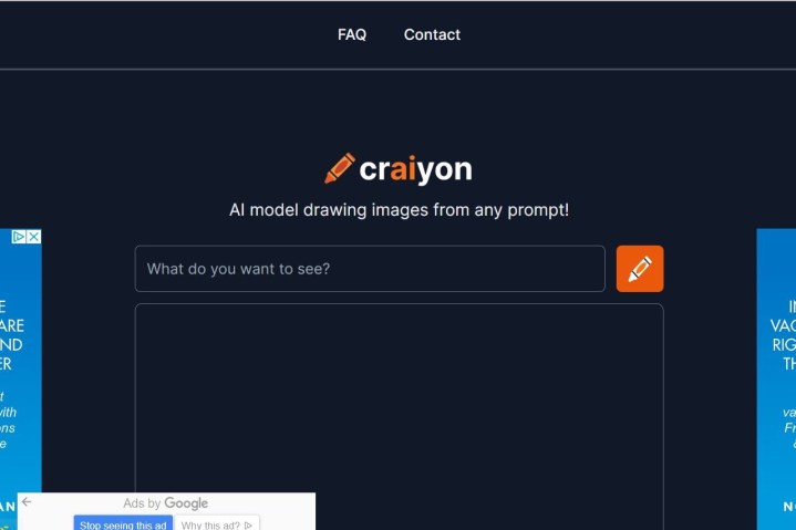 Craiyon AI image generator.