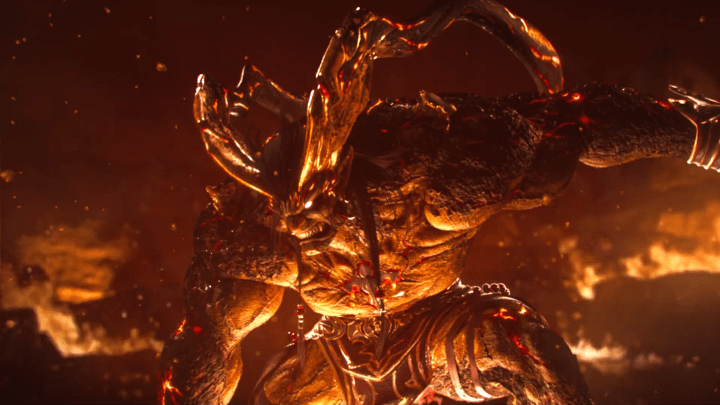 Ifrit stands tall in Crisis Core: Final Fantasy VII Reunion.