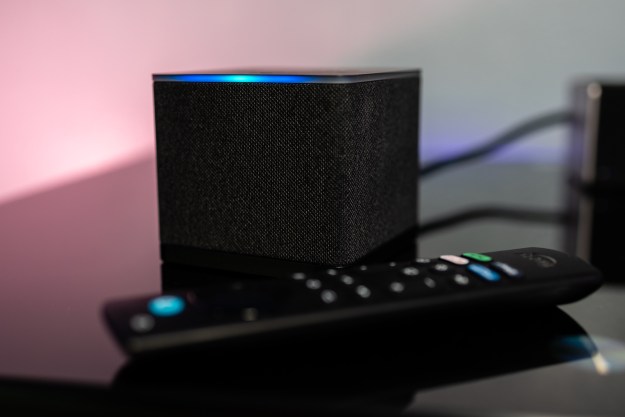 Amazon Fire TV Cube 2022 with Alexa Voice Remote.