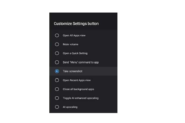 Take a screenshot option Nvidia Shield.
