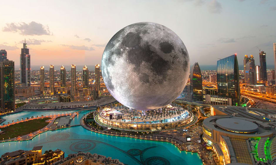 O resort Moon como poderia parecer em Dubai.
