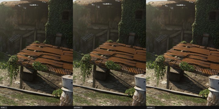 Comparison of quality modes for DLSS and FSR in Uncharted Legacy of Thieves on PC.