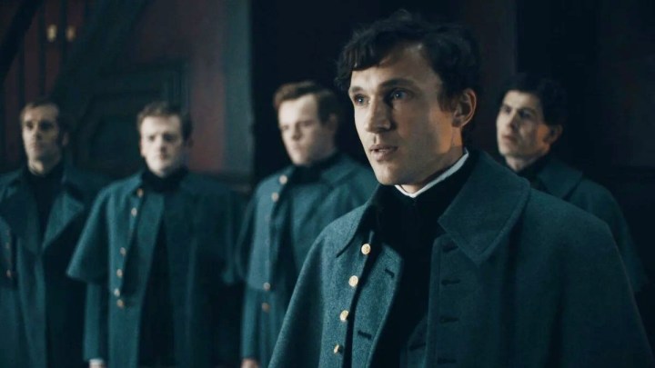 Edgar and his men look disturbed in Raven's Hollow.