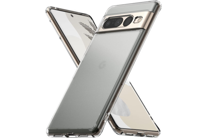 Ringke Fusion Matte Clear Case for the Google Pixel 7 Pro, showing the front and rear of the case.