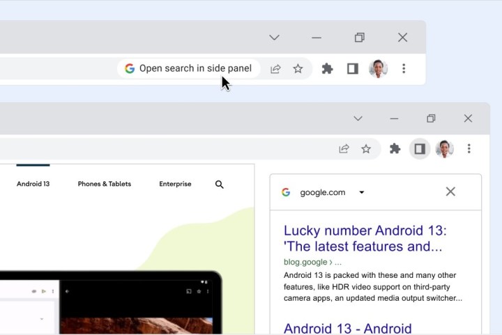 Google Chrome a été mis à jour avec une nouvelle fonctionnalité de barre latérale.