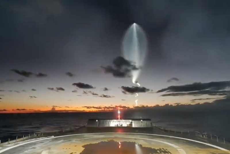 Watch SpaceX's droneship view of rocket launch and landing