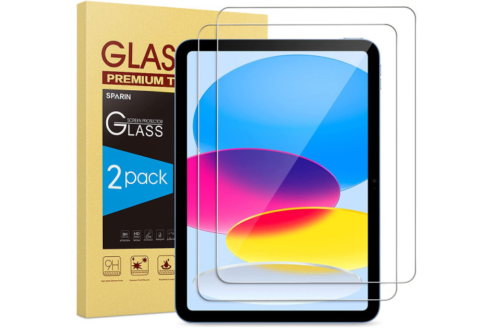 sparin tempered glass screen protector for apple ipad (2022).