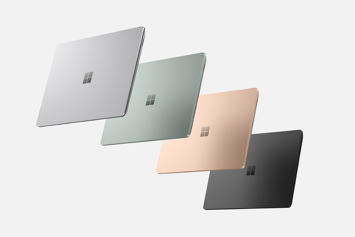 Las cuatro opciones de color del Surface Laptop 5.