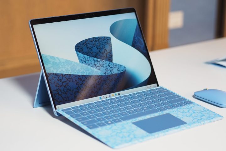 The blue edition of the Surface Pro 9.