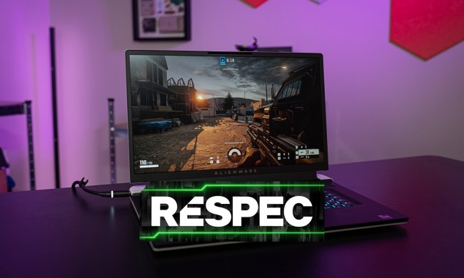 A gaming laptop with the ReSpec brand over it.