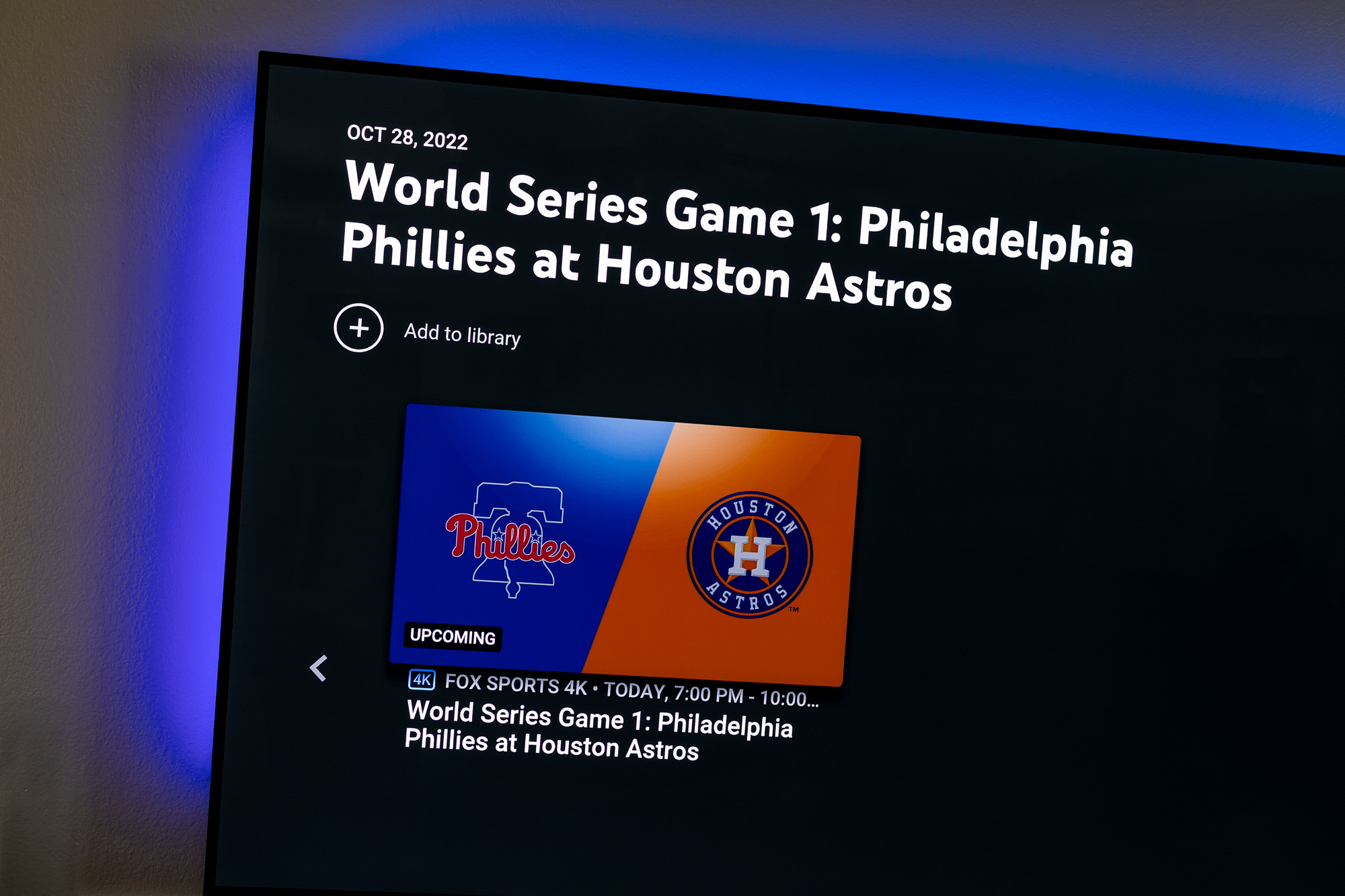 How to watch the World Series in 4K