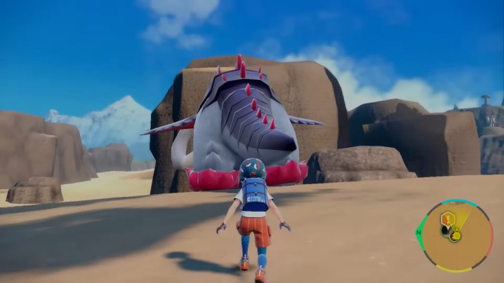A trainer sneaking up in a titan.