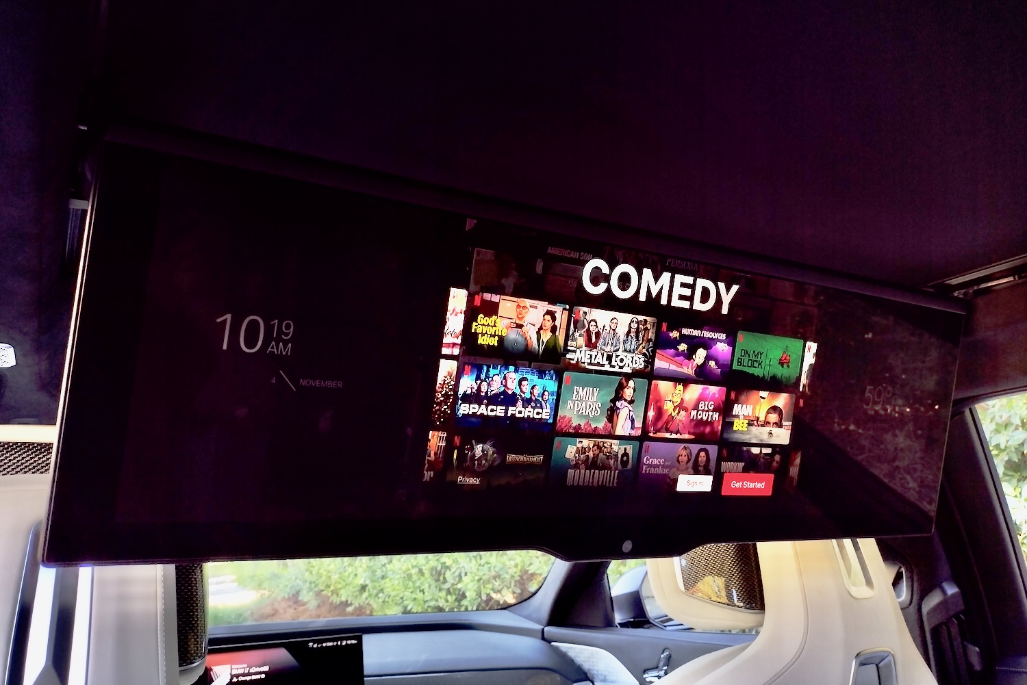 The 2023 BMW i7's Theater Screen.