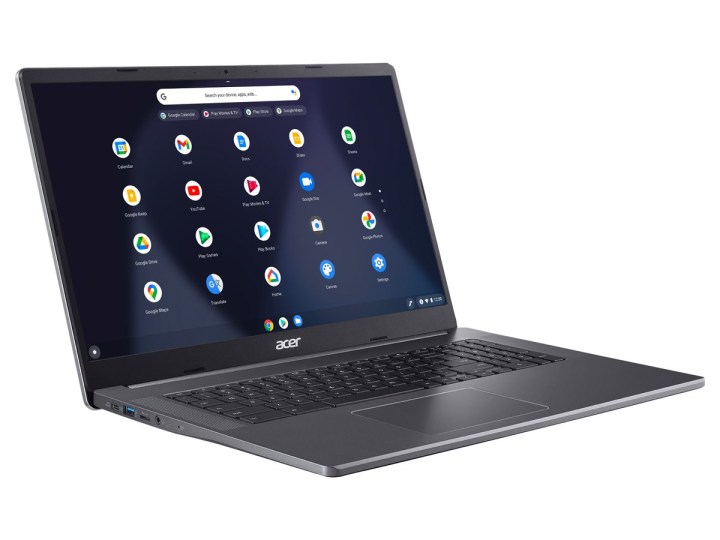 Side profile of the Acer Chromebook 317 against a white background.