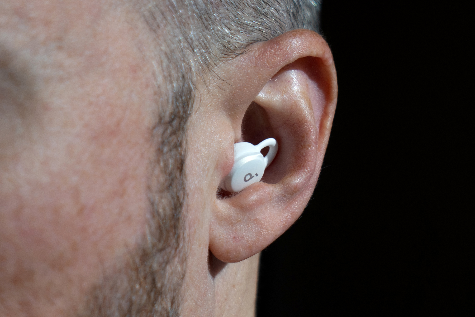 Close-up view of Anker Soundcore Sleep A10 earbud.
