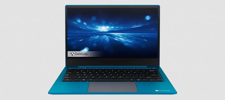 A blue Gateway 13.3-inch Ultra Slim Notebook.