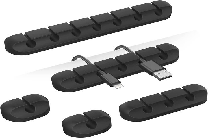 TviewSmart Cable Organizer Clips Cord Holder with cables.