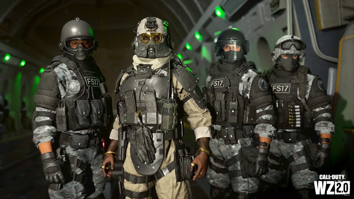 A group of four Operators gather in Call of Duty: Warzone 2.0.