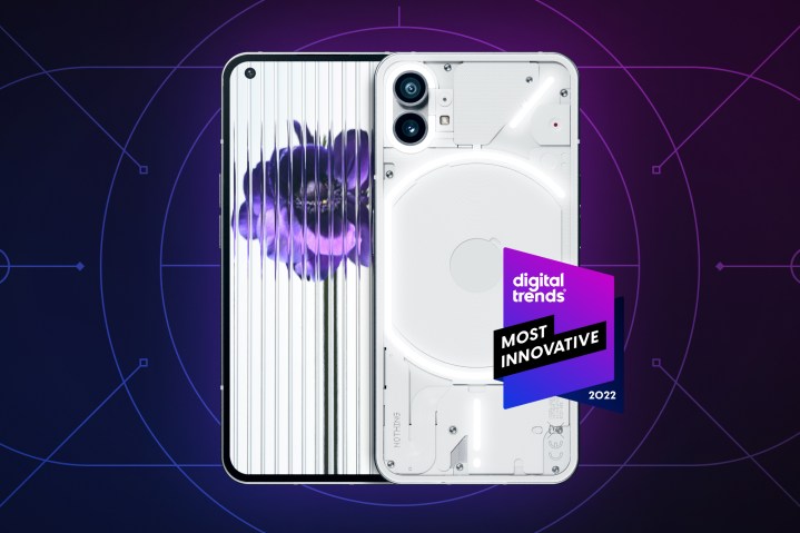 Nothing Phone 1 on purple background