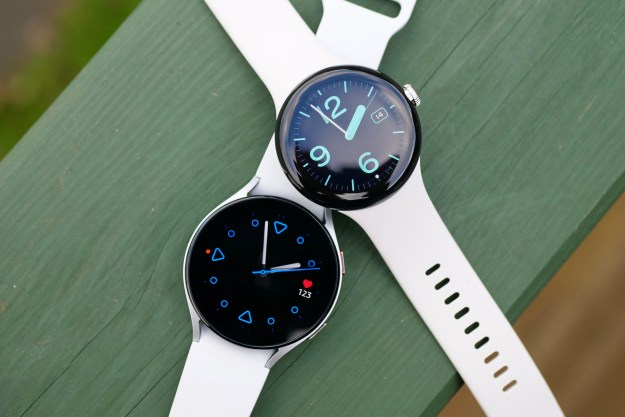 The Galaxy Watch 5 and Pixel Watch main screens.