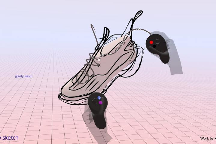 Gravity Sketch te permite crear modelos 3D con movimientos de la mano.