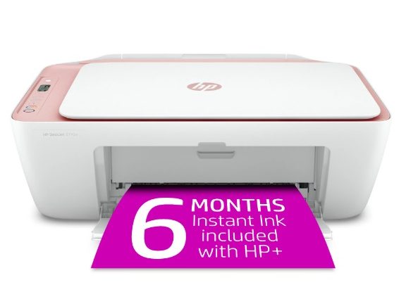 نسخه HP Deskjet 2742e Himalayan Pink با جزئیات قرارداد 6 ماهه رایگان جوهر فوری. 