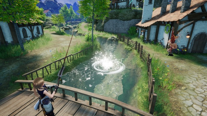 A player fishing in Harvestella.
