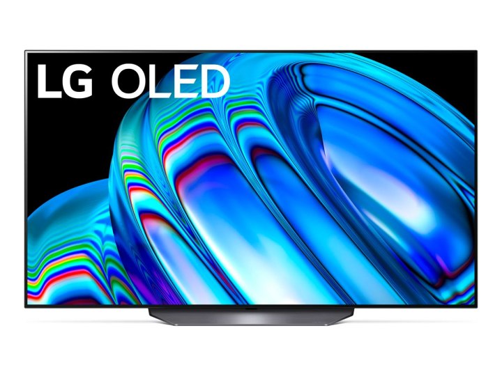 LG 65-inch B2 Series 4K OLED smart TV against a white background.